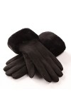 Moufles dhiver Mode Hiver Dames Plein-Doigt Conduite de Luxe Gants Chauds élastiques - Kaki, Taille Unique