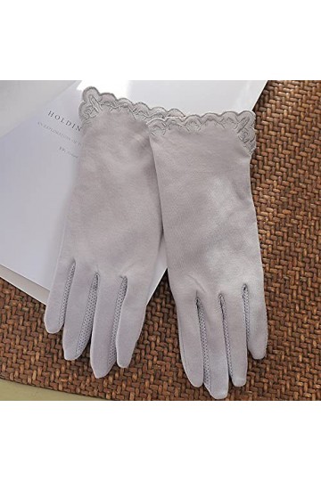 Nuoyazou Mitaine respirante extensible pour femmes Écran tactile Gants de protection solaire Gants de protection solaire dex