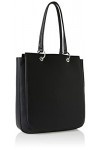 Tommy Hilfiger Cabas Femme Sac TH Emblem Work Tote Fermeture Éclair, Noir Black , Taille Unique