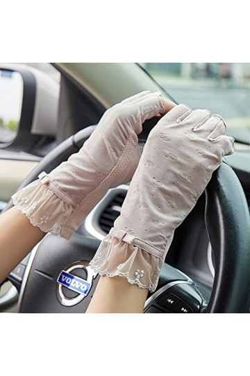 Yoaodpei Le printemps et lautomne et lété sont des gants de soie de glace à la mode, des modèles minces, des voyages extéri