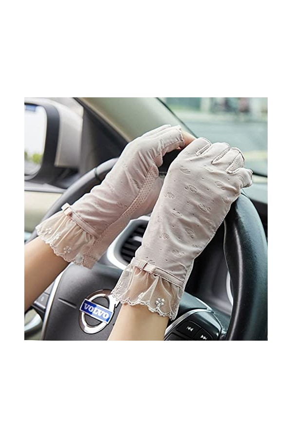 Yoaodpei Le printemps et lautomne et lété sont des gants de soie de glace à la mode, des modèles minces, des voyages extéri