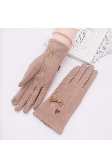 ZHLFDC Mitaines de Femme, épaissie, et Chaud Automne Gants dhiver, équitation dextérieur, Gants de Conduite, Matériel Coton