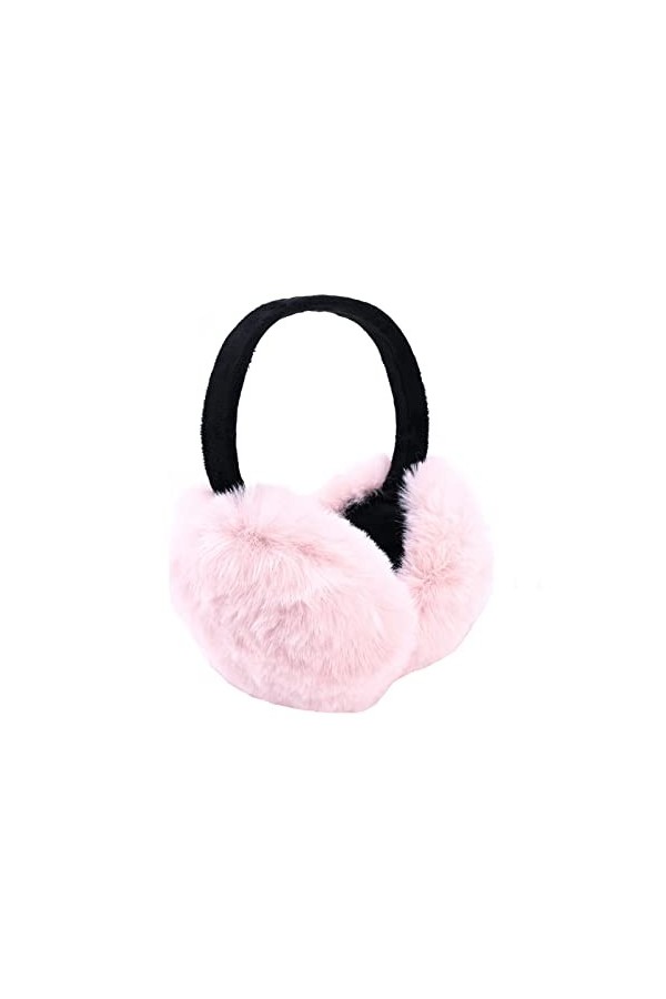 GLAITC Couvre-oreilles,Cache-oreilles en Peluche Pliable,Chauffe-oreilles Hiver Chaud Couvre-Oreilles Earmuffs Réglables Doux
