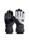 Kobilee Gants dhiver pour homme et femme, doublés en laine polaire, imperméable, chaud, écran tactile, vélo, travail, ski, s