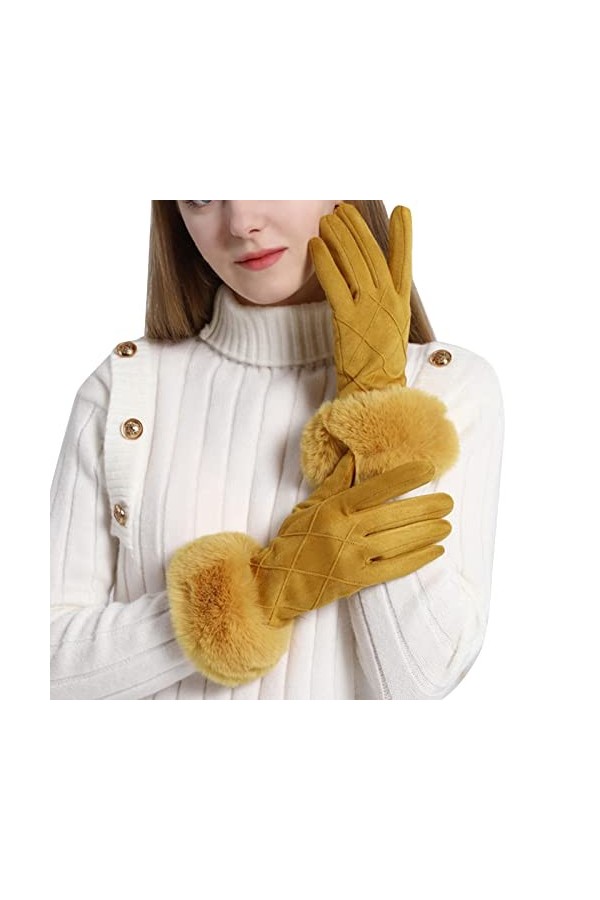 Keepwin Gants créatifs pour femme - Gants épais et chauds pour lhiver - Moufles chauffantes pour femmes par temps froid, a, 