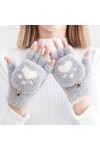 YJLGMM Gants à écran Tactile Chaleureux de pour Femmes Cute Cat Cat Sensory Gants sans Doigts Gants de Couvercle de flucche e