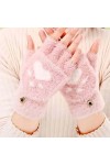 YJLGMM Gants à écran Tactile Chaleureux de pour Femmes Cute Cat Cat Sensory Gants sans Doigts Gants de Couvercle de flucche e