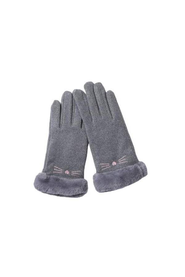 SMED Gants de Cyclisme et de Conduite Chauds, Coupe-Vent et résistants au Froid pour Femme, Noir, Taille Unique