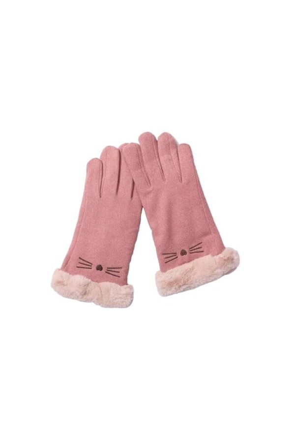 SMED Gants de Cyclisme et de Conduite Chauds, Coupe-Vent et résistants au Froid pour Femme, Noir, Taille Unique