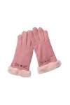 SMED Gants de Cyclisme et de Conduite Chauds, Coupe-Vent et résistants au Froid pour Femme, Noir, Taille Unique