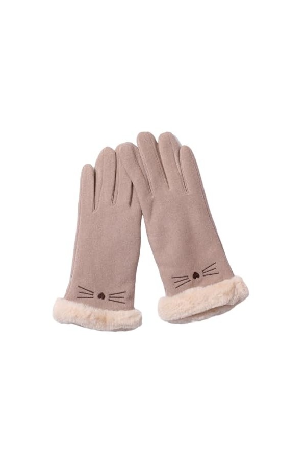 SMED Gants de Cyclisme et de Conduite Chauds, Coupe-Vent et résistants au Froid pour Femme, Noir, Taille Unique