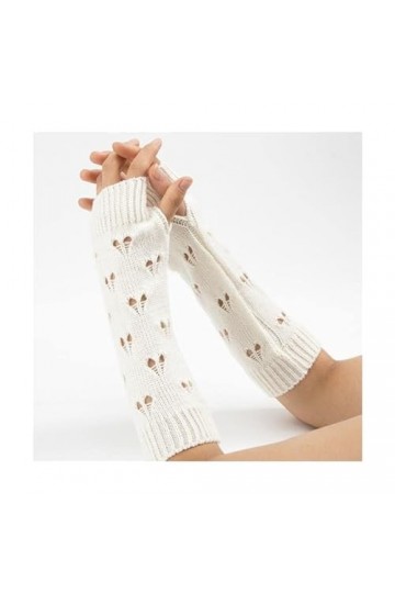 Aolity Gants dhiver Plus Chaud Hiver Femmes Gants élégant Main Gants Fille Bras Crochet Tricot Creux Coeur mitaine Chaud Mit