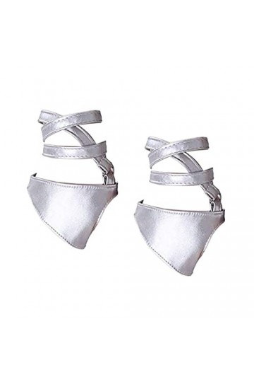 RDWESZOD 1 paire de mitaines en cuir PU pour femme, argenté, M