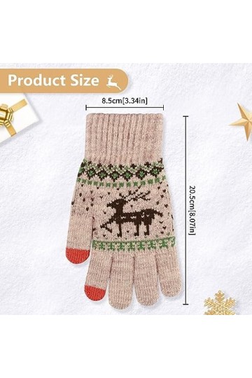 Bekecidi 6 Paires de Gants à Écran Tactile pour Femme, Gants Tricotés Chauds dhiver, Gants Thermiques avec Doublure en Polai