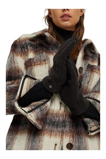 ESPRIT 101EA1R306 Gants, 001/Noir, M Femme