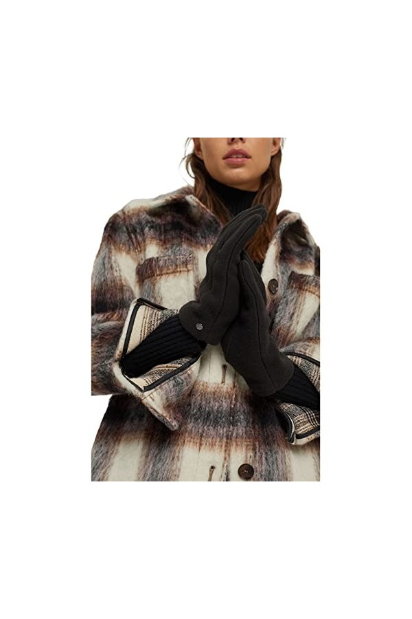 ESPRIT 101EA1R306 Gants, 001/Noir, M Femme