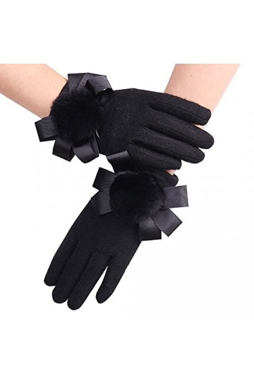 Allbestop Gants Chauds Hiver Automne Epais Mitaines,Gants De Soie Femme Gants Chauffants Moufles Femme Hiver Chaud Beer Mitte