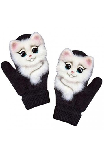 Mizily Gants pour femme - Moufles - Cartoon - Gants dhiver - Gants de cyclisme - Multicolore - 22cm