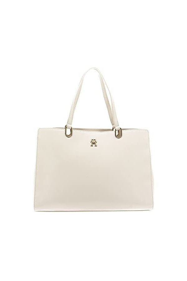 Tommy Hilfiger Sac Femme TH Timeless Satchel Avec Poche Intérieure, Bleu Space Blue , Taille Unique