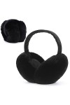YUANQIAN Cache-oreilles luxueux en fausse fourrure – Cache-oreilles pliables élégants et confortables pour femmes et filles –