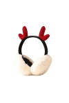 URFEDA Cache-oreilles en peluche douce pour lhiver - Doux - En forme de renne - Pour Noël, renne - Pliable - Réglable - Conf