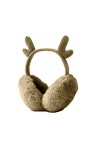 URFEDA Cache-oreilles en peluche douce pour lhiver - Doux - En forme de renne - Pour Noël, renne - Pliable - Réglable - Conf