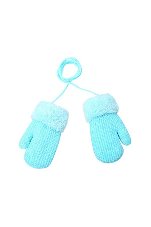 Gants tricotés Gants tricotés pour Enfants | Gants dhiver en Plein air pour bébés garçons et Filles, Gants Chauds à Corde, M