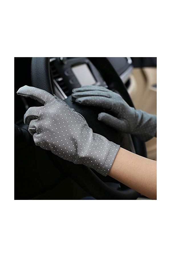 Baeoy Printemps et été Ice Silk Protection Solaire Gants coréenne Dames Version de antidérapante Dentelle Mince Section de Co