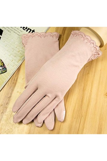 Rekaf Été des gants de crème solaire à crème solaire dété Mignonne mince Section Coton Coton à coton respirant anti-slip-par