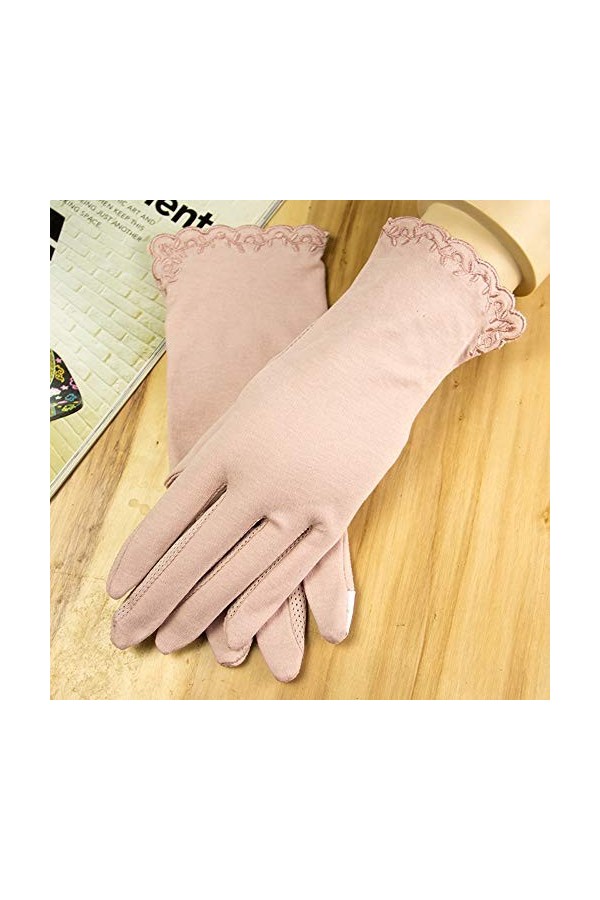 Rekaf Été des gants de crème solaire à crème solaire dété Mignonne mince Section Coton Coton à coton respirant anti-slip-par