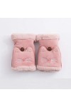 Gants sans Doigts pour Femmes,Mignon Chat Hiver Gants Thermiques pour Fille Gants sans Doigts Écran Tactile Mitaines Tricotée