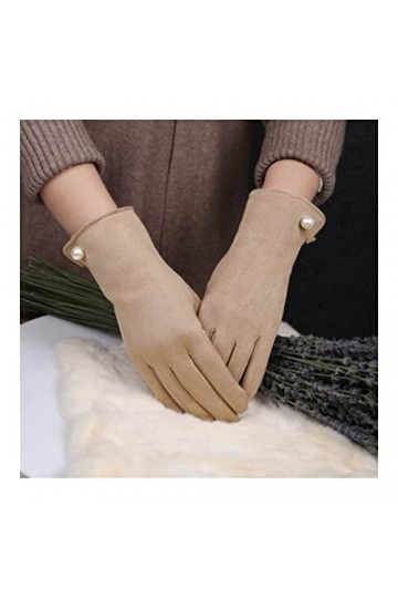 Gants dhiver Gants for femmes Écran tactile hivernal plus Velvet Warm Warm Cuir Mitat de bicyclette Conduite Épaississement 