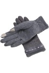 FLYIFE Unisexe Adulte Moufles Femmes Umbrella Gants Grades Simples Hiver Chaud Épais Gants Glamorous Texto Moufles/Brun/M