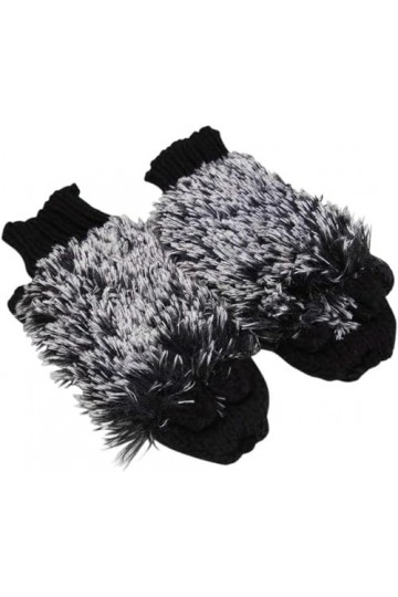 FLYIFE Unisexe Adulte Moufles Femmes Gants Chaud Gants dhiver Simples Fluffy Sensuel Gants Glamorous Mitaines Tricoté/Le Noi