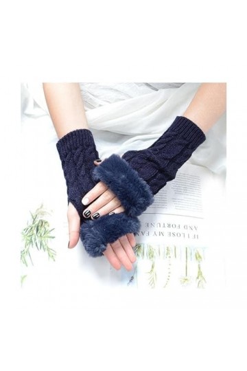 TJOIUY Gants dhiver Automne Hiver Couleur Unie étudiants écrire coréen Tricot Dame Fingerless Protection Main Cheveux Bouche