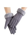 SYT-MD Gants, Mode Femmes Gants Automne Hiver Mignon Fourrure Mitaines Chaudes Plein Doigt Mitaines Femmes Sport de Plein air