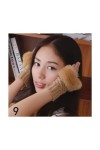 Gants dhiver Hiver Couleur Unie Fausse Fourrure de Lapin Gants Bras Manchon Couverture Plus Chaud sans Doigts Poignet Gants 