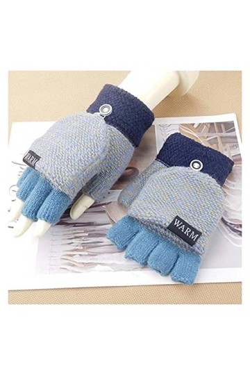 Gants sans Doigts en Tricot - Gants À Demi-Doigts À Convertisseur Chaud Mignon pour Femmes - Gants Coupe-Vent Épais pour lhi