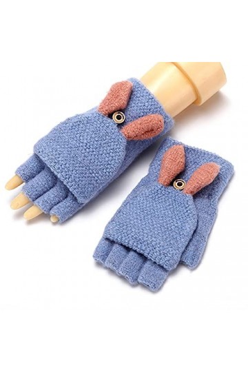 Gants sans Doigts en Tricot - Gants dhiver Mignons pour Femmes avec Demi-Doigts - Gants DExtérieur Extensibles À Écran Tact