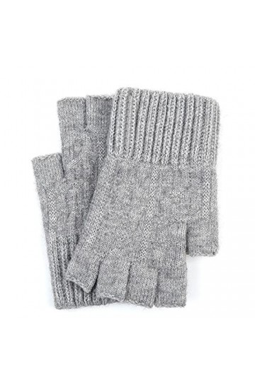 Gants À Demi-Doigts en Tricot - Hommes Femmes Automne Hiver Gants sans Doigts Chauds Coupe-Vent - Gants De Cyclisme en Plein 