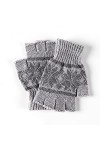 Gants en Tricot À Demi-Doigts - Automne Hiver Chaud Motif Flocon De Neige Gants sans Doigts - Mitaine Extensible Coupe-Vent p