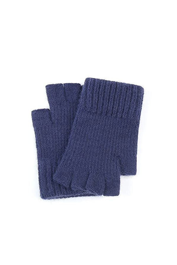 Gants en Tricot À Demi-Doigts - Gants sans Doigts Solides Et Chauds dautomne - Mitaine Épaisse Coupe-Vent pour Hommes, Femme