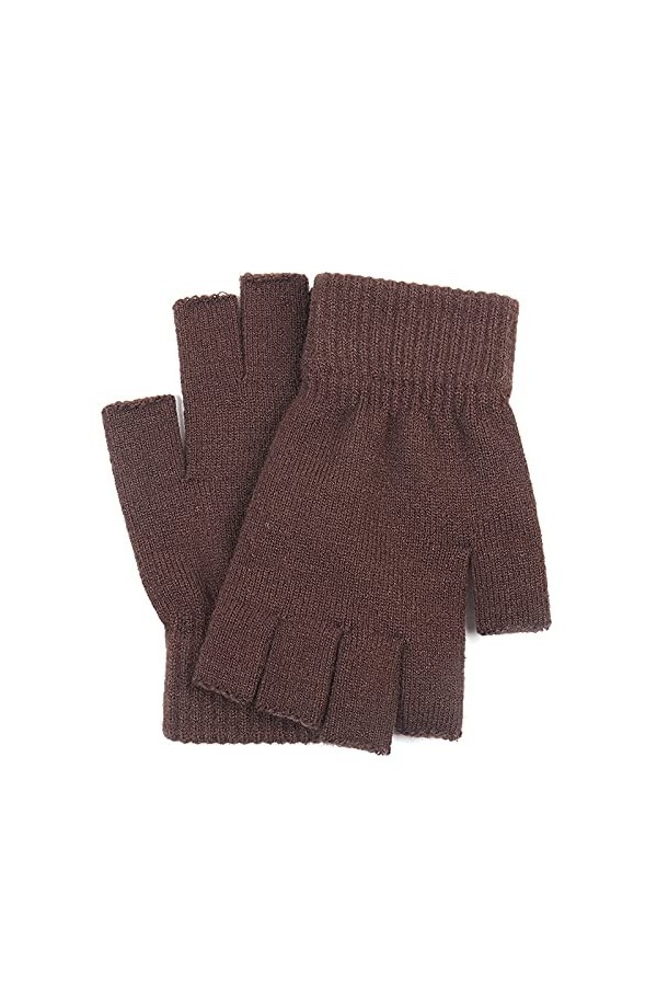 Gants sans Doigts en Tricot - Gants Unisexes Hiver Chauds Et Froids À Demi-Doigts - Mitaines À Écran Tactile en Laine Épaisse