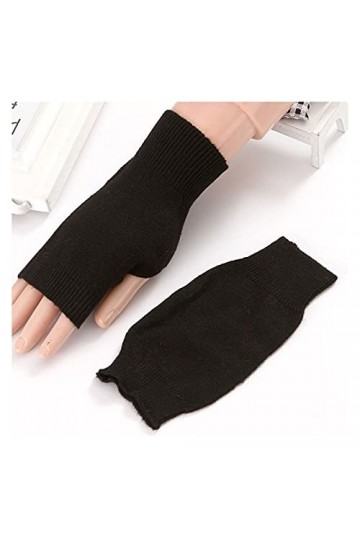 Gants sans Doigts en Tricot - Gants De Poignet Confortables Et Doux Et Chauds Gants sans Doigts dhiver - Mitaines De Mode po