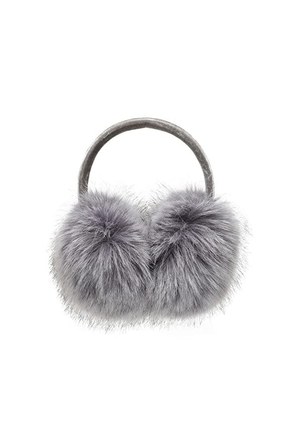 ZLYC Cache-oreilles réglables en fausse fourrure pour femmes et filles, Blanc Furry , taille unique