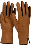 styleBREAKER Gants à écran tactile pour femmes avec contraste de couleurs et doublure polaire, gants thermiques chauds, hiver
