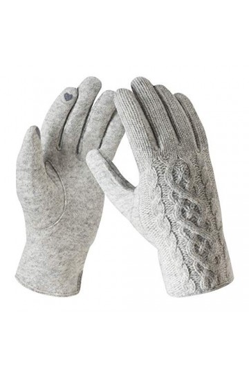 Bequemer Laden Hommes Femmes Gants à écran tactile Gants dhiver en tricot de laine avec doublure en polaire chaude Chaud et 