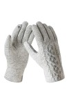 Bequemer Laden Hommes Femmes Gants à écran tactile Gants dhiver en tricot de laine avec doublure en polaire chaude Chaud et 