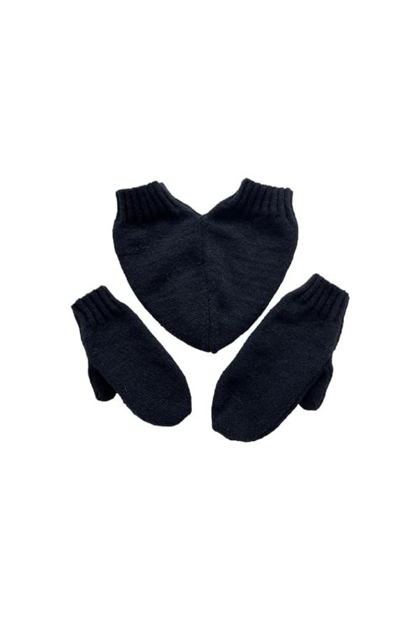 Gants dhiver tricotés à longueur de poignet - Mitaines dhiver extensibles et chaudes avec design de maintien de la main pou