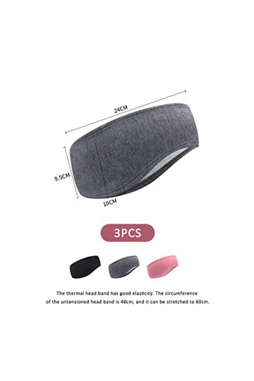 3 pièces protection de loreille Bandeau Tête, accessoires de Garder au chaud hivernal, ceintures tête de sport, ceintures tê